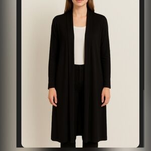 Invee Long Black Open Cardigan Size 2 NWT